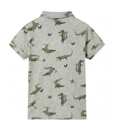 Kids' Shirt Light Khaki Melange 116