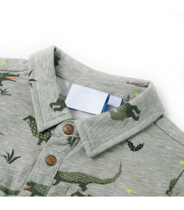 Kids' Shirt Light Khaki Melange 116
