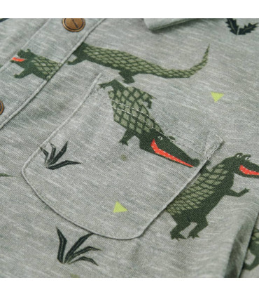 Kids' Shirt Light Khaki Melange 116