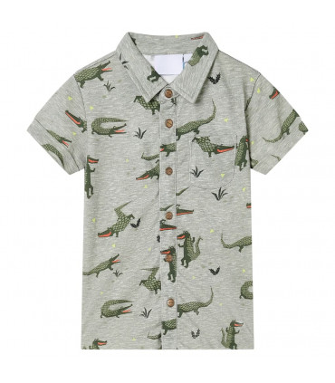 Kids' Shirt Light Khaki Melange 140