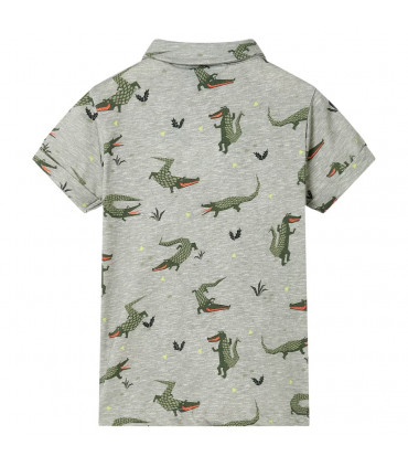 Kids' Shirt Light Khaki Melange 140
