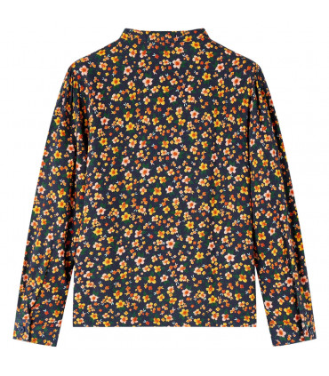 Kids' Shirt with Band Collar Navy 104