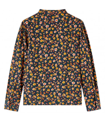 Kids' Shirt with Band Collar Navy 116