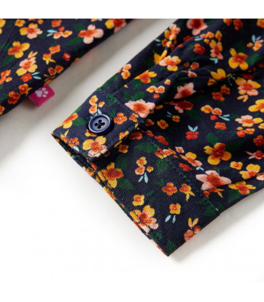 Kids' Shirt with Band Collar Navy 92