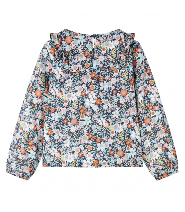 Kids' Shirt with Long Sleeves Dark Blue 128