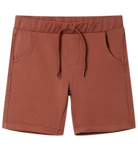 Kids' Shorts with Drawstring Brown 128