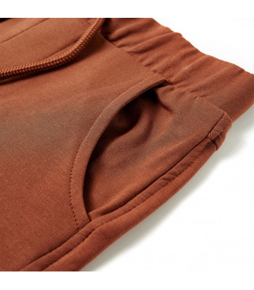 Kids' Shorts with Drawstring Brown 128