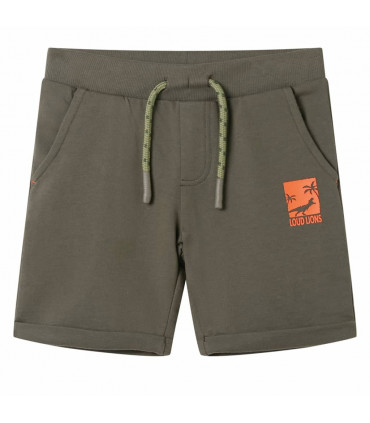 Kids' Shorts with Drawstring Dark Khaki 116