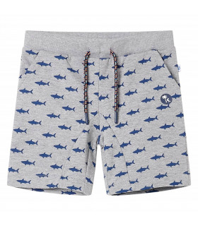 Kids' Shorts with Drawstring Light Grey Melange 104