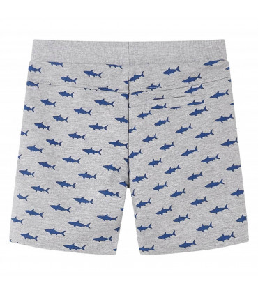 Kids' Shorts with Drawstring Light Grey Melange 128