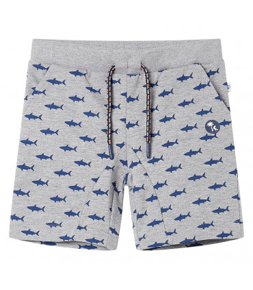Kids' Shorts with Drawstring Light Grey Melange 140