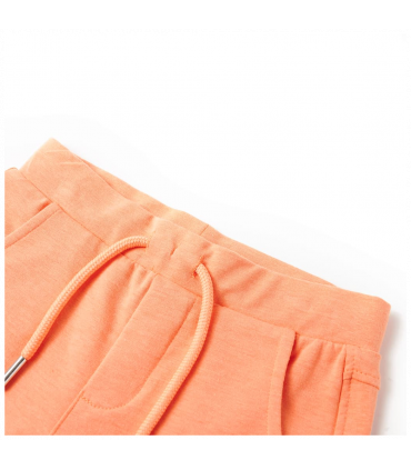 Kids' Shorts with Drawstring Neon Orange 116