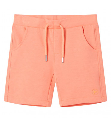 Kids' Shorts with Drawstring Neon Orange 128
