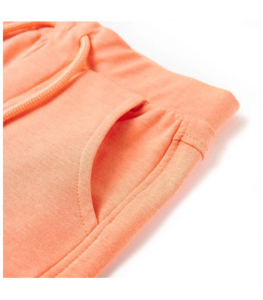 Kids' Shorts with Drawstring Neon Orange 140