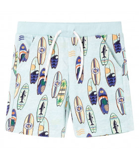 Kids' Shorts with Drawstring Soft Blue Melange 104