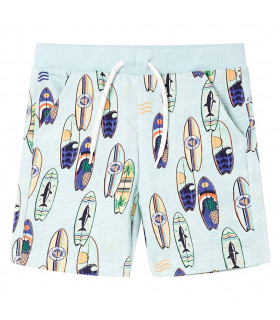 Kids' Shorts with Drawstring Soft Blue Melange 116