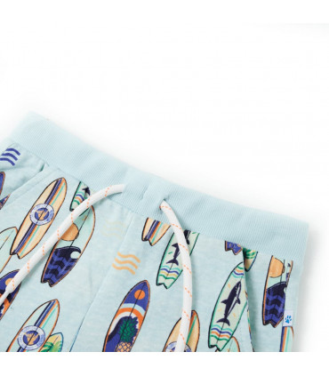 Kids' Shorts with Drawstring Soft Blue Melange 116
