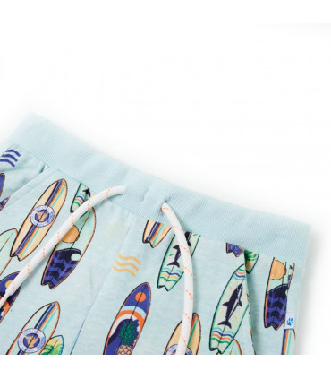 Kids' Shorts with Drawstring Soft Blue Melange 140