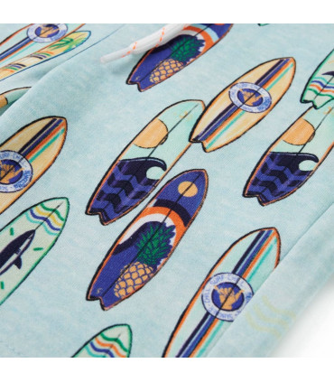 Kids' Shorts with Drawstring Soft Blue Melange 140