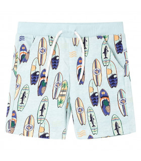 Kids' Shorts with Drawstring Soft Blue Melange 92