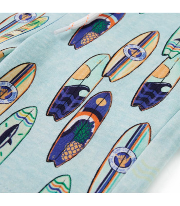 Kids' Shorts with Drawstring Soft Blue Melange 92