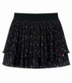 Kids' Skirt Tiered Ruffle Design Black 116
