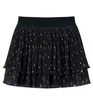 Kids' Skirt Tiered Ruffle Design Black 128