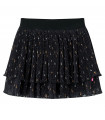 Kids' Skirt Tiered Ruffle Design Black 140
