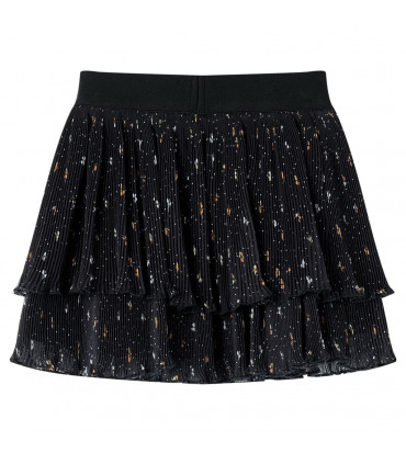 Kids' Skirt Tiered Ruffle Design Black 140