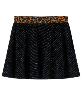 Kids' Skirt with Leopard Waistband Black 104