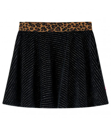 Kids' Skirt with Leopard Waistband Black 104
