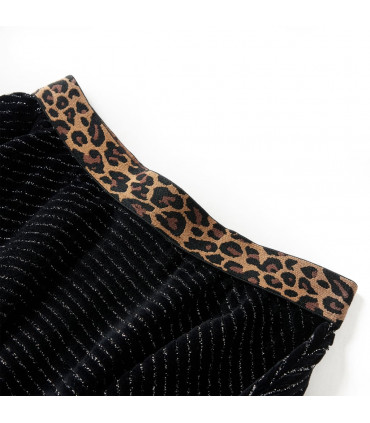 Kids' Skirt with Leopard Waistband Black 104