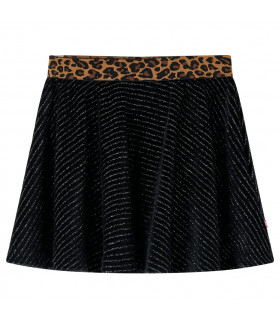 Kids' Skirt with Leopard Waistband Black 92
