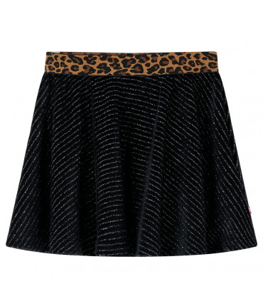 Kids' Skirt with Leopard Waistband Black 92