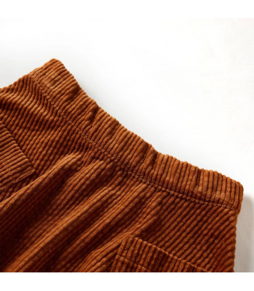 Kids' Skirt with Pockets Corduroy Cognac 92