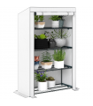 Outsunny 4 Tier Lean-to Mini Greenhouse with Reinforced PE Cover, Grey