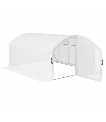Outsunny 4 x 3 x 2m Polytunnel Greenhouse with Door, UV-resistant PE Cover