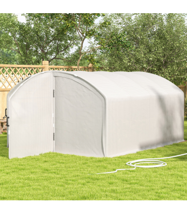Outsunny 4 x 3 x 2m Polytunnel Greenhouse with Door, UV-resistant PE Cover