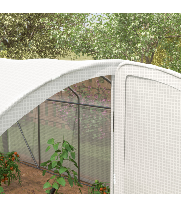 Outsunny 4 x 3 x 2m Polytunnel Greenhouse with Door, UV-resistant PE Cover