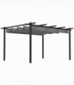 Outsunny 4 x 3(m) Aluminium Pergola Gazebo Garden Shelter w/ Retractable Roof