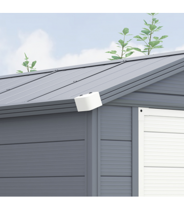 Outsunny 4 x 6ft Garden Shed Storage with Foundation Kit and Vents, Grey