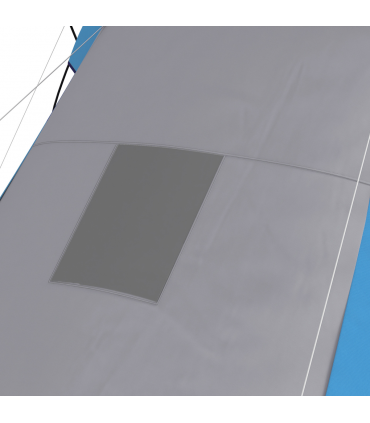 Outsunny 4-6 Man Camping Tent with 2 Bedroom and Living Area, Grey and Blue