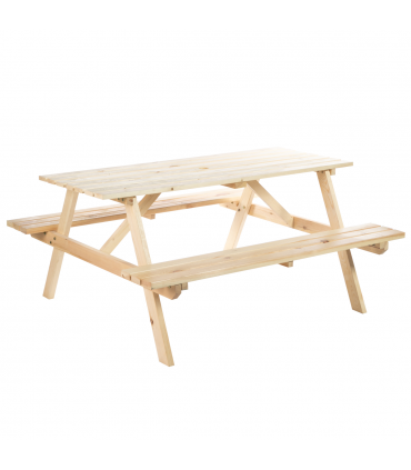 Outsunny 4-Seater Wooden Picnic Set-Fir Wood