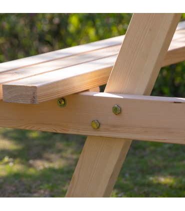 Outsunny 4-Seater Wooden Picnic Set-Fir Wood