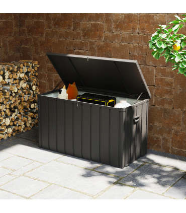 Outsunny 450L Outdoor Storage Box Waterproof with Wheels and Handles