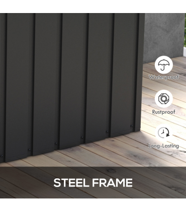 Outsunny 450L Outdoor Storage Box Waterproof with Wheels and Handles