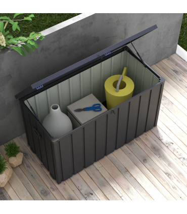 Outsunny 450L Outdoor Storage Box Waterproof with Wheels and Handles