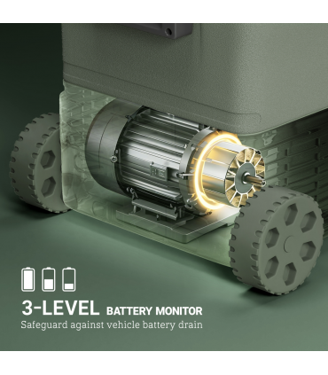 Outsunny 45L Camping Fridge Freezer Dual Zone Car Fridge, DC & AC, -20-20℃