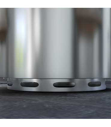 Outsunny 48.5cm Smokeless Wood Burning Firepit Stainless Steel Fire Pit, Silver