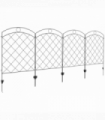 Outsunny 4PCs Decorative Garden Fencing 43in x 11.4ft Steel Border Edging